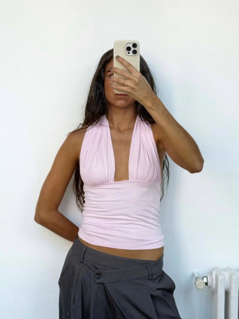 Susmies Isabela Pink Halter Top One Size